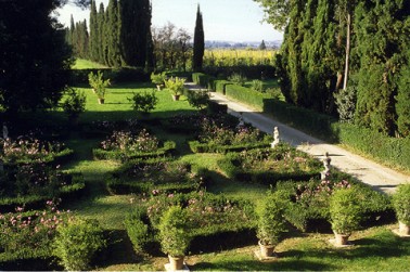 Giardino all'italiana con putti, inizio '800 (immagine su concessione dell'Azienda Pasolini dall'Onda)